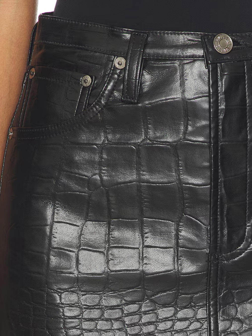 Agolde Recycled Leather Keira Mini Skirt NWT - Picture 6 of 7